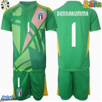 Italia Gianluigi Donnarumma #1 Keeper Bortedraktsett Barn EM 2024 Kortermet (+ Korte bukser)